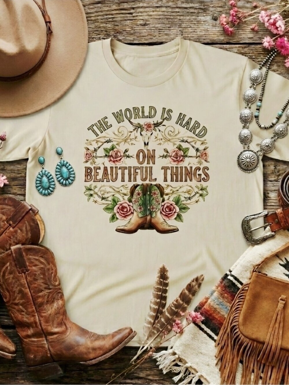 Western Graphic Tee • Rustic Boho Cowgirl Shirt • Country Concert Top